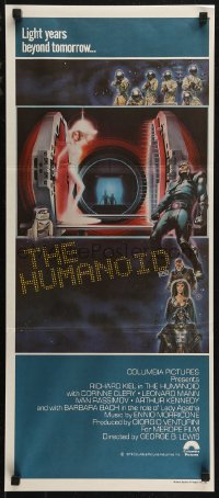 7p0270 HUMANOID Aust daybill 1979 art of Richard Kiel in space suit, wacky Italian Star Wars rip-off!