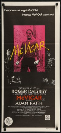 7p0281 MCVICAR Aust daybill 1981 great different image of tough guy Roger Daltrey!
