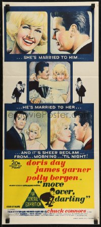 7p0287 MOVE OVER, DARLING Aust daybill 1964 many images of James Garner & pretty Doris Day!