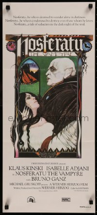 7p0290 NOSFERATU THE VAMPYRE Aust daybill 1979 Kinski, Werner Herzog, classic Palladini vampire art!