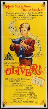 7p0291 OLIVER Aust daybill 1969 Charles Dickens, art of Mark Lester, who wants some more!