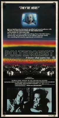 7p0297 POLTERGEIST Aust daybill 1982 Tobe Hooper horror classic, they're here, Heather O'Rourke!