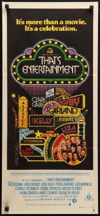 7p0319 THAT'S ENTERTAINMENT Aust daybill 1974 classic MGM Hollywood scenes, it's a celebration!
