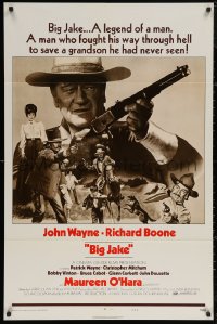 7p0405 BIG JAKE style B 1sh 1971 John Wayne fought through hell to save a grandson he had never seen!
