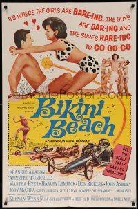 7p0408 BIKINI BEACH 1sh 1964 Frankie Avalon, Annette Funicello, sexy Martha Hyer!