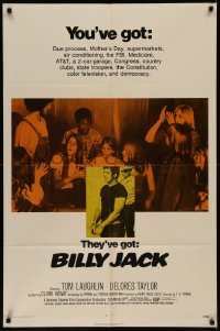 7p0409 BILLY JACK 1sh 1971 Tom Laughlin, Delores Taylor, most unusual boxoffice success ever!