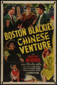 7p0432 BOSTON BLACKIE'S CHINESE VENTURE 1sh 1949 detective Chester Morris in Chinatown!
