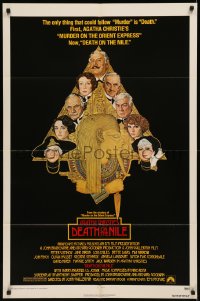 7p0516 DEATH ON THE NILE 1sh 1978 Peter Ustinov, Agatha Christie, great Richard Amsel art!