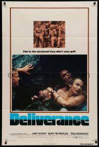 7p0521 DELIVERANCE 1sh 1972 Jon Voight, Burt Reynolds, Ned Beatty, John Boorman classic!