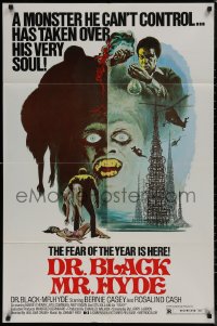 7p0539 DR BLACK MR HYDE 1sh 1976 Bernie Casey, black sci-fi horror, fear of the year is here!