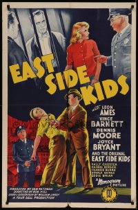 7p0545 EAST SIDE KIDS 1sh 1940 cool artwork for Dead End Kids rip-off with an entirely new cast!