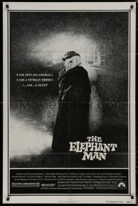 7p0550 ELEPHANT MAN 1sh 1980 John Hurt is not an animal, Anthony Hopkins, directed by David Lynch!
