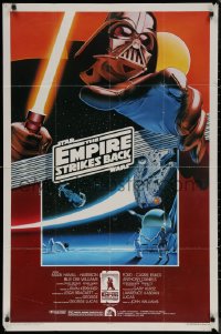7p0553 EMPIRE STRIKES BACK Kilian fan club 1sh R1990 George Lucas, Darth Vader head in space!