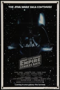 7p0555 EMPIRE STRIKES BACK NSS style advance 1sh 1980 George Lucas classic, Vader in space!