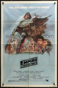 7p0556 EMPIRE STRIKES BACK style B NSS style 1sh 1980 George Lucas classic, art by Tom Jung!