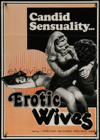 7p0558 EROTIC WIVES 27x38 Canadian 1sh 1977 Pierre Oudry, Ana Douking, Mona Mour, candid sensuality!