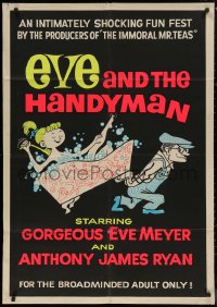 7p0563 EVE & THE HANDYMAN 1sh 1961 Russ Meyer directs gorgeous wife Eve Meyer, wacky art!