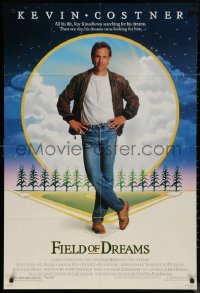 7p0584 FIELD OF DREAMS DS 1sh 1989 Kevin Costner baseball classic, if you build it, they will come