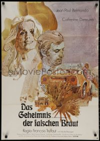 7p0117 MISSISSIPPI MERMAID German 1970 Truffaut's La Sirene du Mississippi, Belmondo, Deneuve, art!