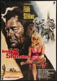 7p0123 RAGE German 1967 running man Glenn Ford is out of time, super sexy Stella Stevens by Peltzer!