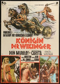 7p0129 VIKING QUEEN German 1967 Don Murray, different images of sexy Carita in the title role!