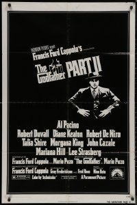 7p0625 GODFATHER PART II 1sh 1974 Al Pacino in Francis Ford Coppola classic sequel!
