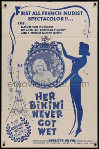 7p0652 HER BIKINI NEVER GOT WET 1sh 1962 French nudist spectacolor with sexy Brigitte Duval!