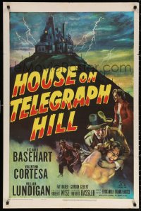 7p0663 HOUSE ON TELEGRAPH HILL 1sh 1951 Basehart, Cortesa, Robert Wise film noir, cool art!