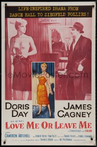7p0726 LOVE ME OR LEAVE ME 1sh R1962 full-length sexy Doris Day as famed Ruth Etting, James Cagney!