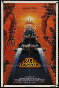 7p0735 MAD MAX 2: THE ROAD WARRIOR 1sh 1982 Mel Gibson in the title role, great art by Commander!