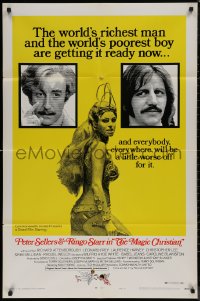 7p0737 MAGIC CHRISTIAN style B 1sh 1970 close-ups of Peter Sellers, Ringo & sexy Raquel Welch!
