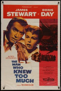 7p0743 MAN WHO KNEW TOO MUCH 1sh 1956 James Stewart & Doris Day, directed by Alfred Hitchcock!