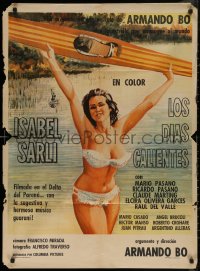 7p0170 HOT DAYS Mexican poster 1968 sexy different art from Armando Bo's Los Dias Calientes!