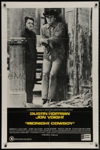 7p0756 MIDNIGHT COWBOY 1sh 1969 Dustin Hoffman, Jon Voight, John Schlesinger classic, x-rated!