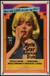 7p0765 MOVIE STAR AMERICAN STYLE OR; LSD I HATE YOU 1sh 1966 life with LSD, sexy Monroe look-alike!