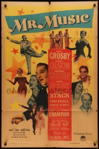 7p0766 MR. MUSIC 1sh 1950 Bing Crosby, Groucho Marx, Charles Coburn, Ruth Hussey, Robert Stack