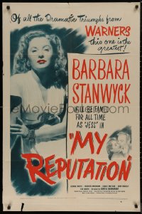 7p0770 MY REPUTATION 1sh 1946 art of bad Barbara Stanwyck who thought she knew what she was doing!