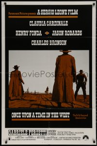 7p0796 ONCE UPON A TIME IN THE WEST 1sh R1984 Sergio Leone, Cardinale, Batchelled art!