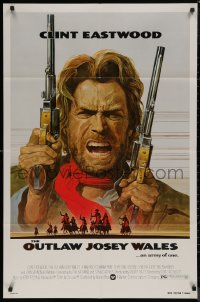 7p0802 OUTLAW JOSEY WALES studio style 1sh 1976 Clint Eastwood is an army of one, Roy Anderson art!