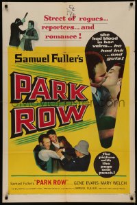 7p0812 PARK ROW 1sh 1952 Sam Fuller, Mary Welch had blood in her veins, Gene Evans had ink in his!