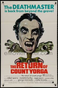 7p0847 RETURN OF COUNT YORGA 1sh 1971 Robert Quarry, AIP vampires, wild monster art!