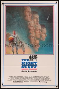 7p0853 RIGHT STUFF 1sh 1983 great Tom Jung montage art of the first NASA astronauts!