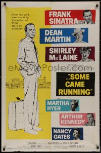 7p0884 SOME CAME RUNNING 1sh 1958 full-length art of Frank Sinatra w/Dean Martin, Shirley MacLaine