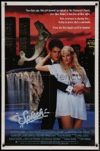 7p0891 SPLASH 1sh 1984 Tom Hanks loves mermaid Daryl Hannah in New York City under Twin Towers!