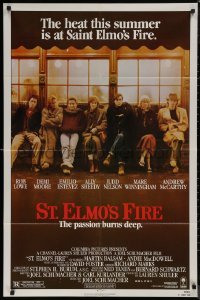 7p0893 ST. ELMO'S FIRE 1sh 1985 Rob Lowe, Demi Moore, Emilio Estevez, Ally Sheedy, Judd Nelson!