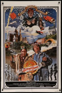 7p0902 STRANGE BREW 1sh 1983 art of hosers Rick Moranis & Dave Thomas with beer by John Solie!