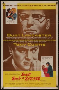 7p0914 SWEET SMELL OF SUCCESS 1sh 1957 Burt Lancaster as J.J. Hunsecker, Tony Curtis as Sidney Falco!