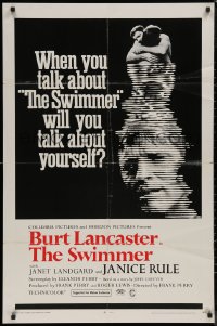 7p0915 SWIMMER 1sh 1968 Burt Lancaster, directed by Frank Perry, will you talk about yourself?
