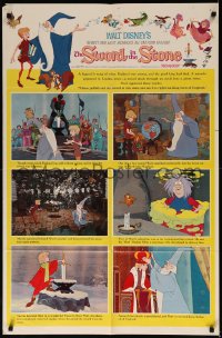 7p0917 SWORD IN THE STONE style B 1sh 1964 Disney's cartoon story of King Arthur & Merlin the Wizard!