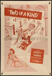 7p0961 TWO OF A KIND 1sh 1955 wacky art of Scotty & Harris in black African-American comedy!